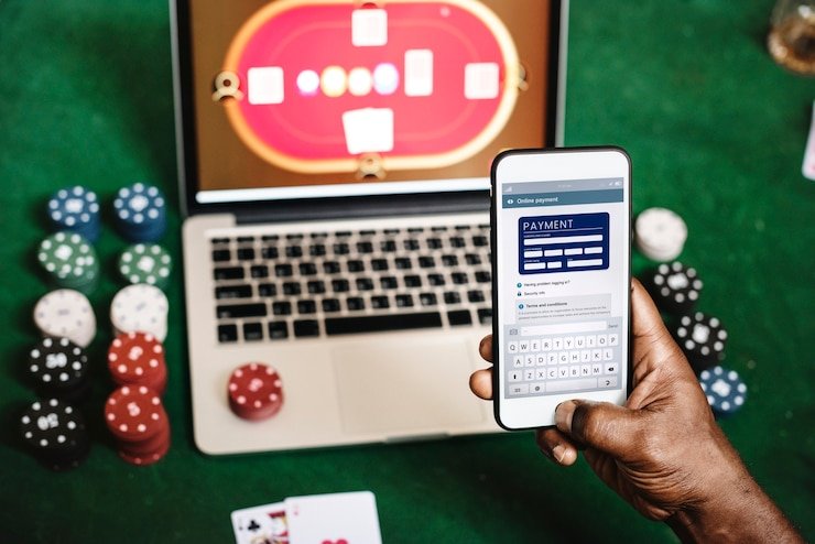 Tampilan meja Bandar Ceme di platform nex togel dengan kartu dan chip